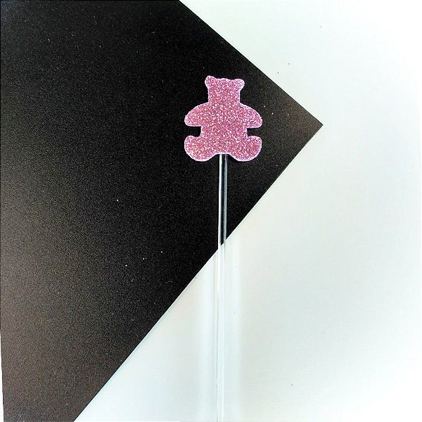 Pick Decorativo - Urso Rosa - 10 unidades - Nelyzoca - Rizzo
