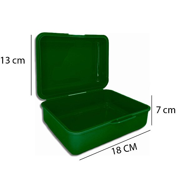 Caixinha Lembrancinha Plástica Verde 18cm x 7cm - 1 unidade - Rizzo