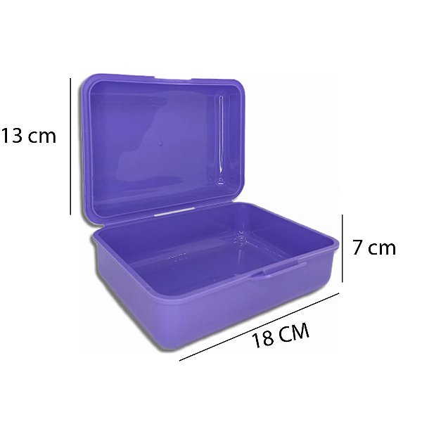 Caixinha Lembrancinha Plástica Roxo 18cm x 7cm - 1 unidade - Rizzo