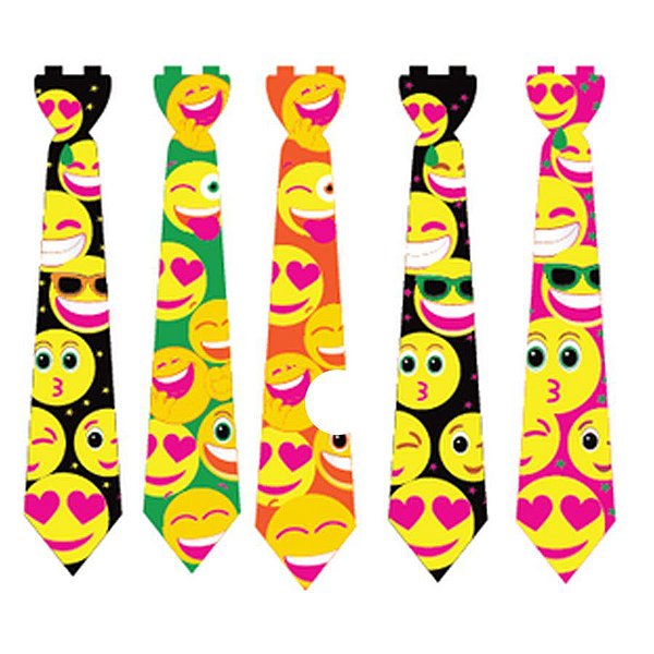 Gravatas - Emojis Neon - 10 unidades - Festachic - Rizzo Balões