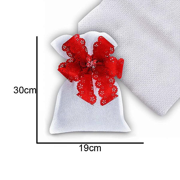 Saco Juta - 19Cmx30cm - Branco - 1 unidade - Halley Fitas - Rizzo Balões