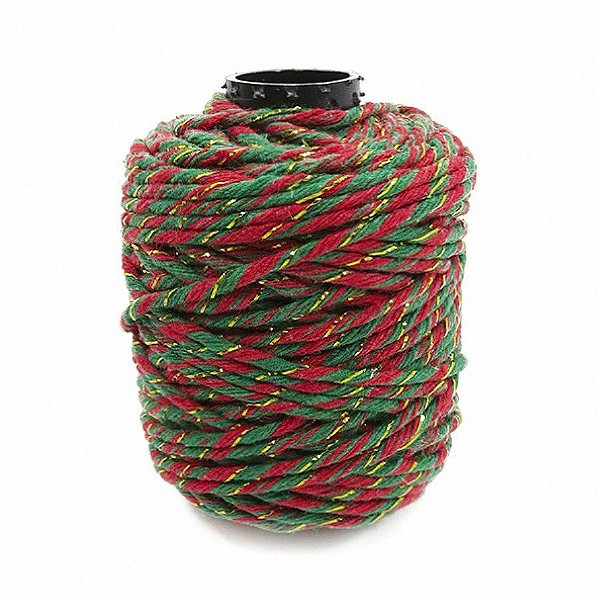 Rolo Fio Decorativo - Vermelho/Verde - 1 unidade - Halley Fitas - Rizzo Balões