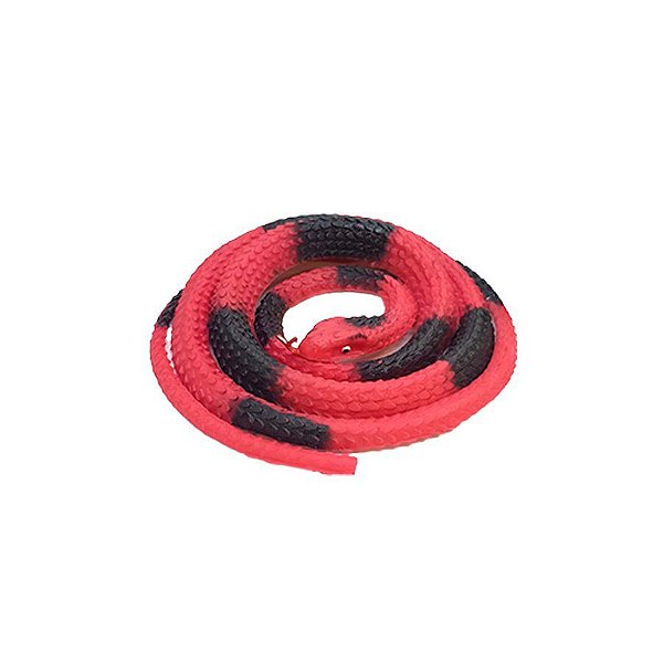 Cobra Redonda de Borracha Cor Vermelho e Preto - 1 Unidade - Rizzo Balões