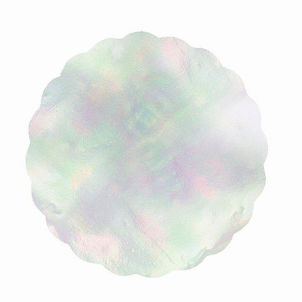 Fundo Redondo Nacarado 7 cm - Cromus - 100 Unidades - Rizzo