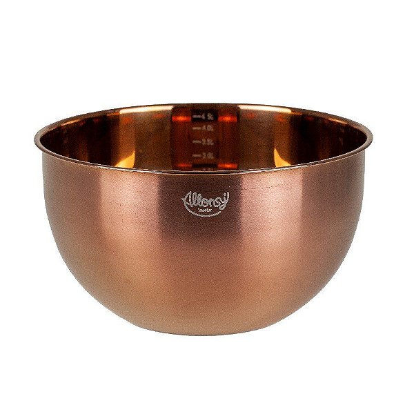 Bowl Multiuso - 4,5L - Rose Gold - Aço Inox - 1 unidade - Cromus Allonsy - Rizzo Balões