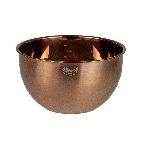Bowl Multiuso - 3,5L - Rose Gold - Aço Inox  - 1 unidade - Cromus Allonsy - Rizzo Balões