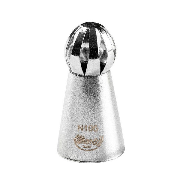 Bicos Para Confeitar - Russo Esfera - Aço Inox - Nºn105  - 1 unidade - Cromus Allonsy - Rizzo Balões