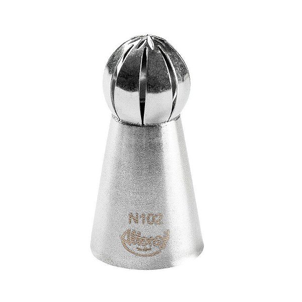 Bicos Para Confeitar - Russo Esfera - Aço Inox - Nºn102  - 1 unidade - Cromus Allonsy - Rizzo Balões