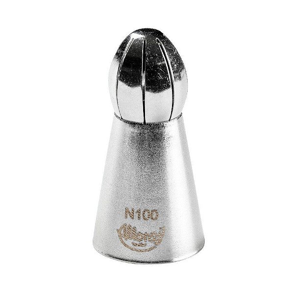 Bicos Para Confeitar - Russo Esfera - Aço Inox - Nºn100  - 1 unidade - Cromus Allonsy - Rizzo Balões