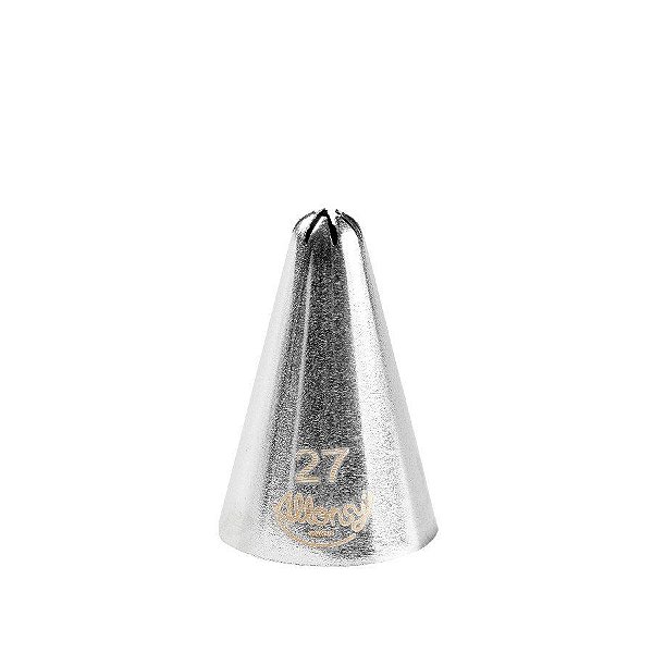 Bicos Para Confeitar - Pitanga Fechada - Aço Inox - Nº27  - 1 unidade - Cromus Allonsy - Rizzo Balões