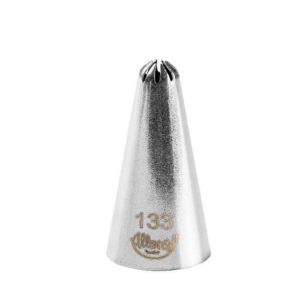 Bicos Para Confeitar - Pitanga Fechada - Aço Inox - Nº133 - 1 unidade - Cromus Allonsy - Rizzo Balões