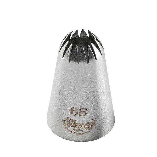Bicos Para Confeitar - Pitanga Aberta - Aço Inox - Nº6B  - 1 unidade - Cromus Allonsy - Rizzo Balões