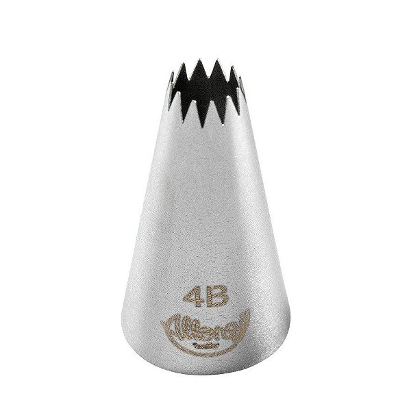 Bicos Para Confeitar - Pitanga Aberta - Aço Inox - Nº4B  - 1 unidade - Cromus Allonsy - Rizzo Balões