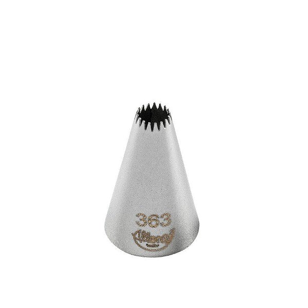 Bicos Para Confeitar - Pitanga Aberta - Aço Inox - Nº363  - 1 unidade - Cromus Allonsy - Rizzo Balões
