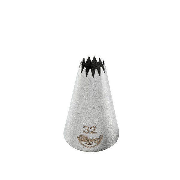 Bicos Para Confeitar - Pitanga Aberta - Aço Inox - Nº32  - 1 unidade - Cromus Allonsy - Rizzo Balões