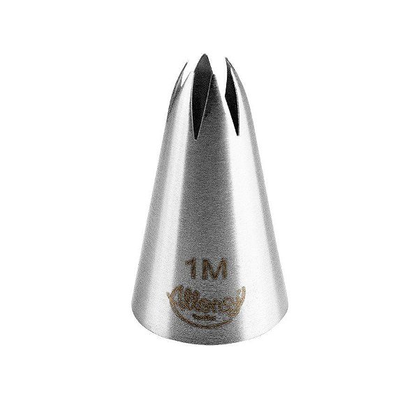 Bicos Para Confeitar - Pitanga Aberta - Aço Inox - Nº1M  - 1 unidade - Cromus Allonsy - Rizzo Balões