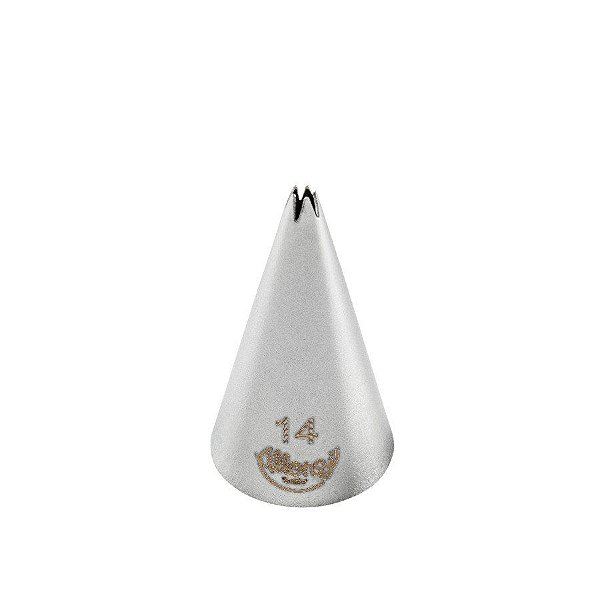 Bicos Para Confeitar - Pitanga Aberta - Aço Inox - Nº14  - 1 unidade - Cromus Allonsy - Rizzo Balões