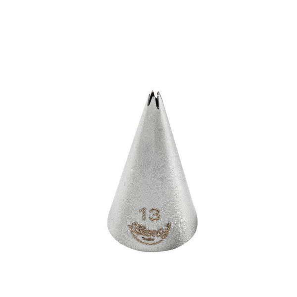 Bicos Para Confeitar - Pitanga Aberta - Aço Inox - Nº13  - 1 unidade - Cromus Allonsy - Rizzo Balões