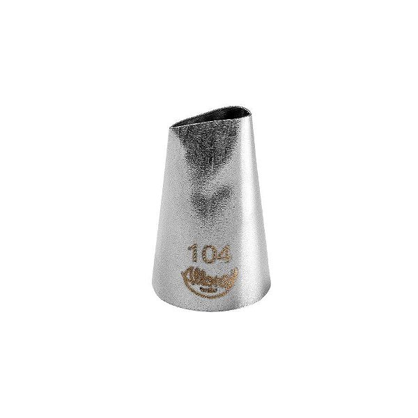 Bicos Para Confeitar - Pétala - Aço Inox - Nº104 - 1 unidade - Cromus Allonsy - Rizzo Balões