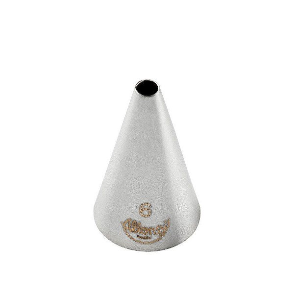 Bicos Para Confeitar - Perlê - Aço Inox - Nº6  - 1 unidade - Cromus Allonsy - Rizzo Balões