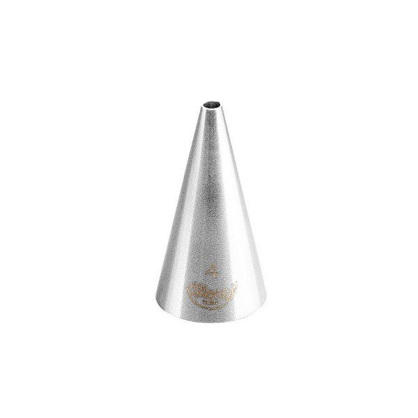 Bicos Para Confeitar - Perlê - Aço Inox - Nº4  - 1 unidade - Cromus Allonsy - Rizzo Balões