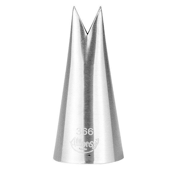 Bicos Para Confeitar - Folha - Aço Inox - Nº366  - 1 unidade - Cromus Allonsy - Rizzo Balões
