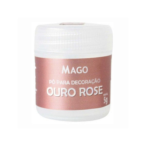 Pó para Decoração Ouro Rose 5g - 1 Unidade - Mago - Rizzo