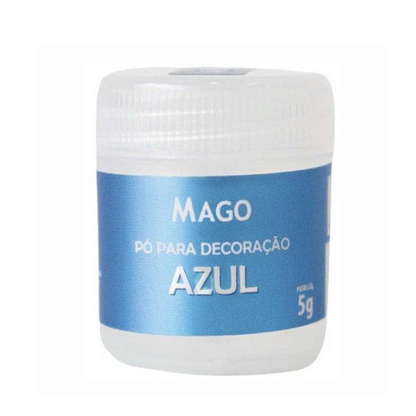 Pó para Decoração Azul 5g - 1 Unidade - Mago - Rizzo