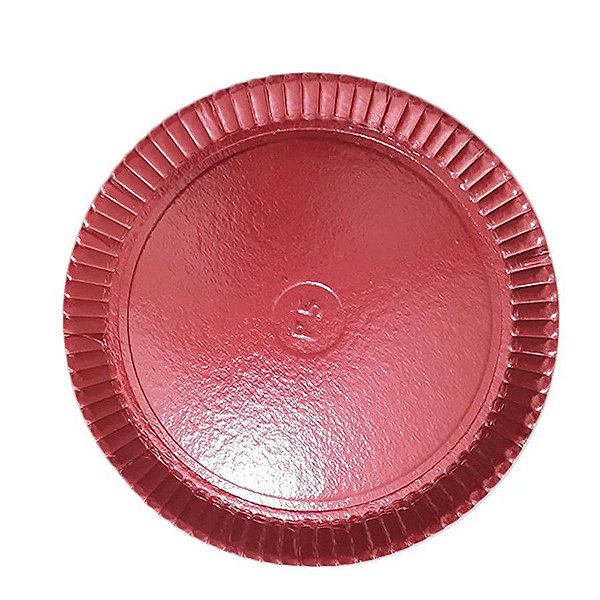 Prato para Doces de Papelão Laminado Vermelho P5 - 1 Unidade - Rizzo