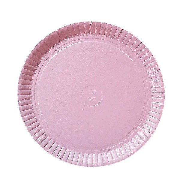 Prato para Doces de Papelão Laminado Rosa P5 - 1 Unidade - Rizzo
