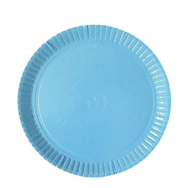 Prato para Doces de Papelão Laminado Azul Claro P5 - 1 Unidade - Rizzo