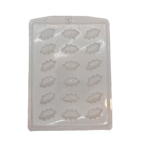 Forma de Acetato Simples - Folha de Natal - Ref. 432 - 1 Unidade - Crystal Forming - Rizzo