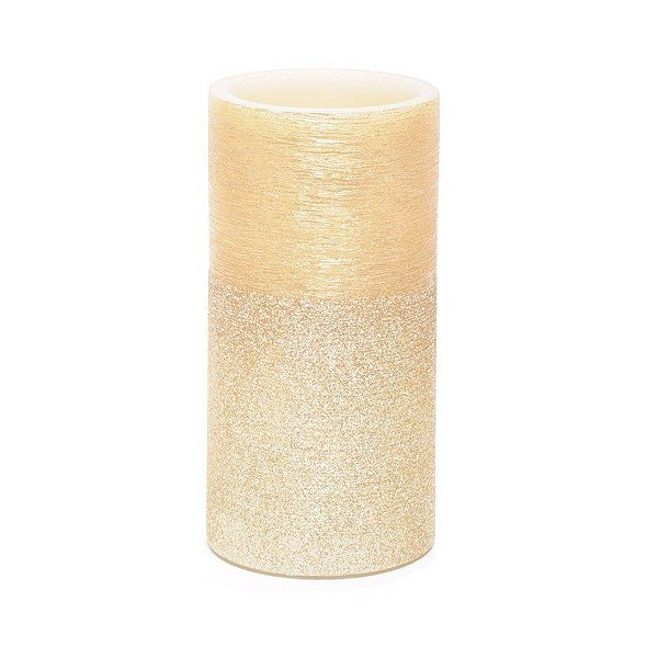 Vela de Enfeite - " Vela Redonda com LED  para Enfeite de Natal " - 1 Unidade - Cromus Natal - Rizzo