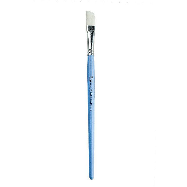 Pincel Artístico - N12 - Chanfrado Azul Ciano  - 1 unidades - Cromus Allonsy - Rizzo