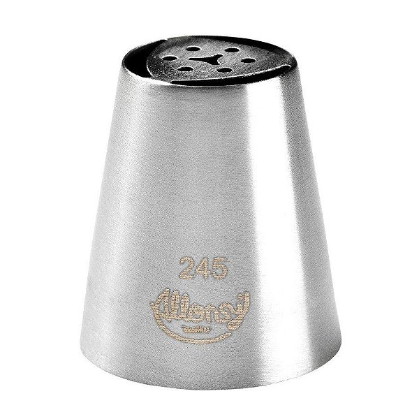 Bicos Para Confeitar Russo Flor - Aço inox - Nº245 - 1 unidades - Cromus Allonsy - Rizzo