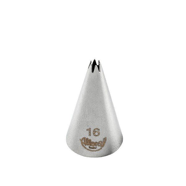Bicos Para Confeitar Pitanga Aberta - Aço inox - Nº16 - 1 unidades - Cromus Allonsy - Rizzo