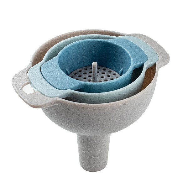 Funil Plástico Plástico - 12,5x10x10,9Cm  - 4 unidades - Cromus Allonsy - Rizzo