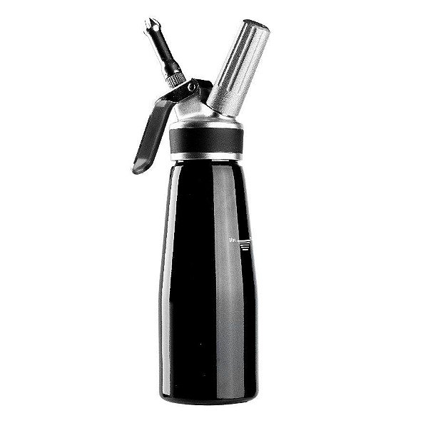 Garrafa Sifão Profissional Aço inox - 500Ml - 8x8x30Cm  - 1 unidade - Cromus Allonsy - Rizzo