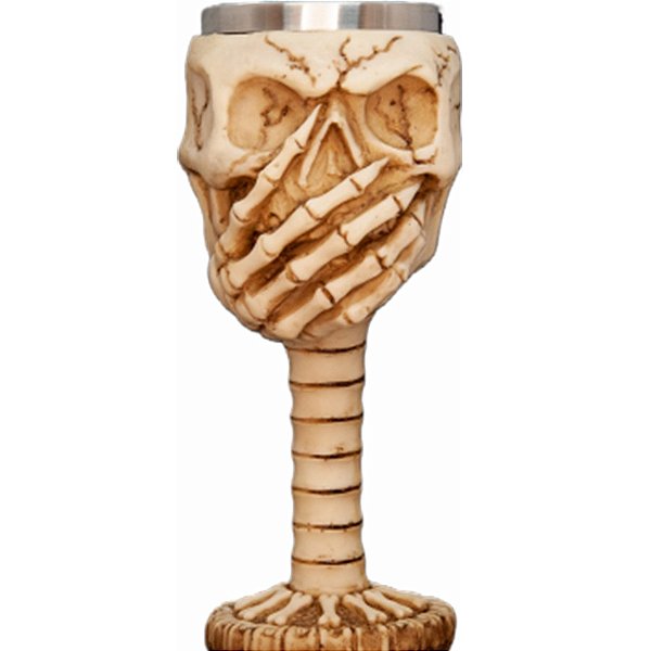 Taça de Caveira Tampando a Boca - "Taça de Caveira Tampando a Boca" - 1 Unidade - Rizzo