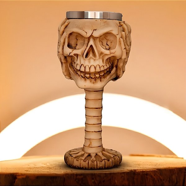 Taça de Caveira Tapando os Ouvidos - "Taça de Caveira Tampando os Ouvidos" - 1 Unidade - Rizzo