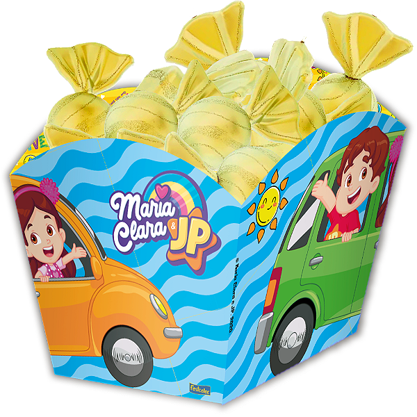 Cachepot Festa Maria Clara e JP - 08 unidades - Festcolor - Rizzo Festas