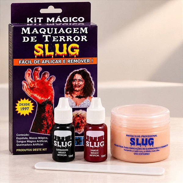 Kit Maquiagem de Terror de Halloween - 1 unidade - Slug - Rizzo