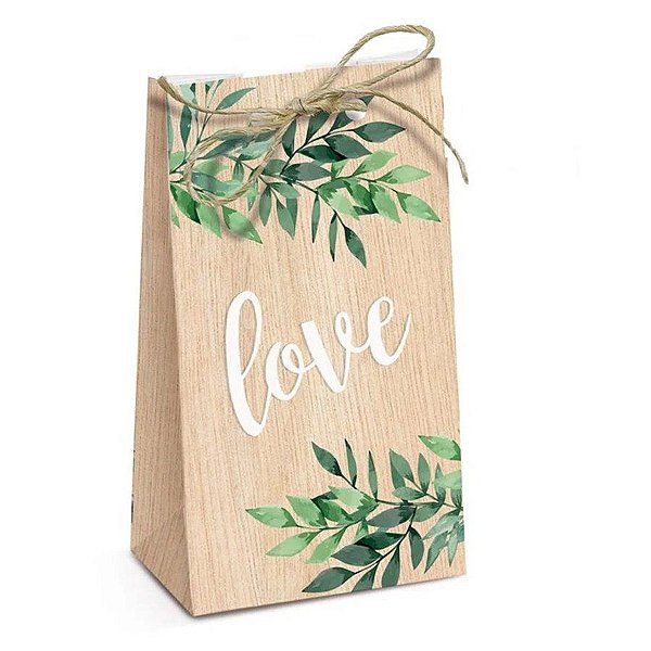 Caixa Special Trapézio Festa Cultive Amor - Mini Wedding - 7,5cm x 4cm x 13cm - 08 unidades - Cromus - Rizzo Balões