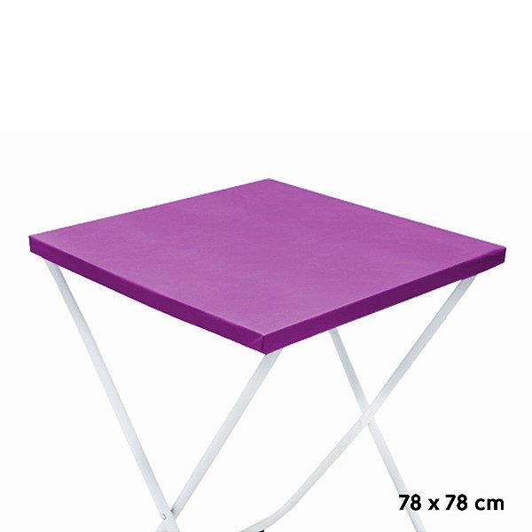 Toalha Plástica Cobre Manchas Perolizada - 78 x 78 cm - Roxa - 10 unidades - CampFestas - Rizzo