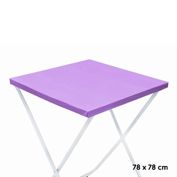 Toalha Plástica Cobre Manchas Perolizada - 78 x 78 cm - Lilás - 10 unidades - CampFestas - Rizzo