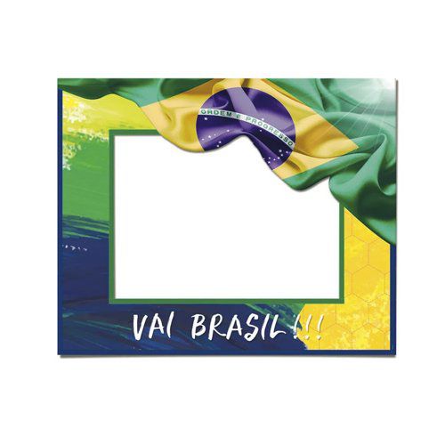 Painel Para Foto - Vai Brasil - 68,5cm x 60cm - 1 unidade - Cromus - Rizzo Balões
