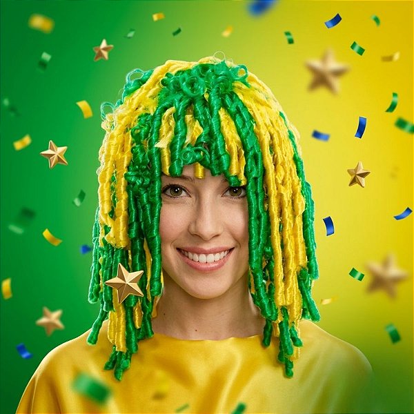 Peruca Brasil - Cacheada - 1 unidade - Rizzo