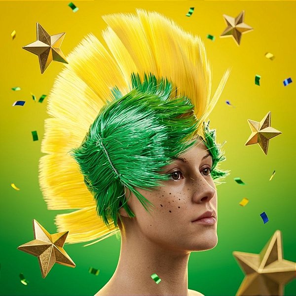 Peruca Brasil - Moicano - 1 unidade - Rizzo