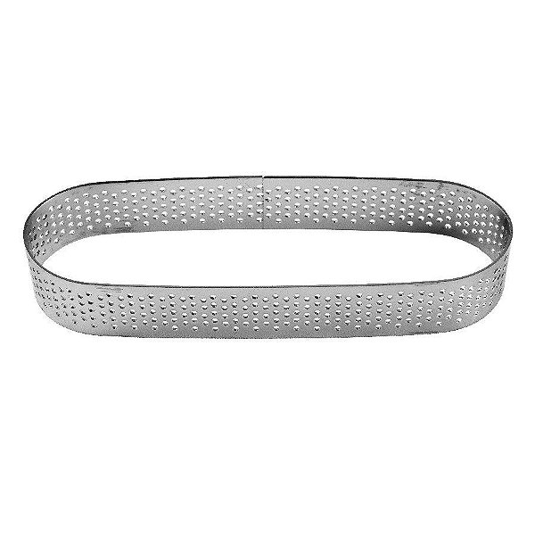 Aro Inox Micro-Perfurado - Oval - 25X4X2Cm  - 1 unidade - Cromus Allonsy - Rizzo  Balões