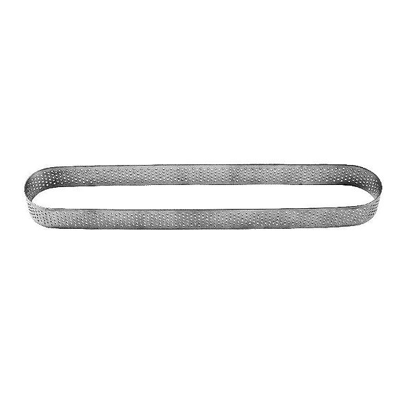 Aro Inox Micro-Perfurado - Oval - 13X4X2Cm  - 1 unidade - Cromus Allonsy - Rizzo  Balões